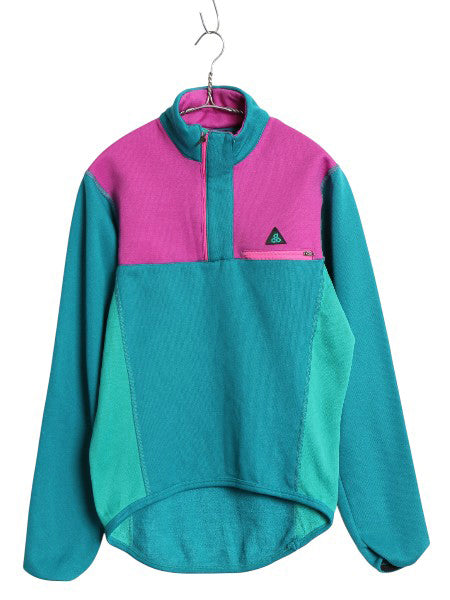 90s USA製 ナイキ ACG THERMAX ハーフジップ トラックトップ メンズ S / 古着 オールド 裏起毛 ストレッチ ジャージ プルオーバー トップス