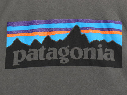 パタゴニア ポケット付き 両面 プリント 半袖 Tシャツ メンズ L / 16年製 アウトドア P6 バックプリント ボックスロゴ カットソー ポケT 灰