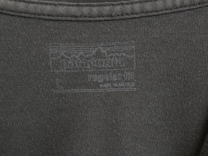 パタゴニア ポケット付き 両面 プリント 半袖 Tシャツ メンズ L / 16年製 アウトドア P6 バックプリント ボックスロゴ カットソー ポケT 灰