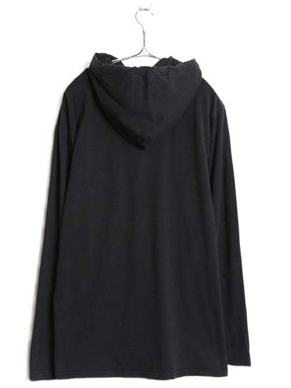ポロ ラルフローレン フード付き 長袖 Tシャツ メンズ XL 古着 コットン ロンT フード パーカー プルオーバー カットソー 大きいサイズ 黒