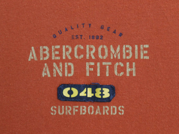 90s 00s Abercrombie&Fitch プリント 半袖 Tシャツ メンズ L オールド ヘビーウェイト コットン カットソー ゆったり Y2K サーフ シンプル