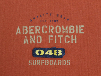 90s 00s Abercrombie&Fitch プリント 半袖 Tシャツ メンズ L オールド ヘビーウェイト コットン カットソー ゆったり Y2K サーフ シンプル