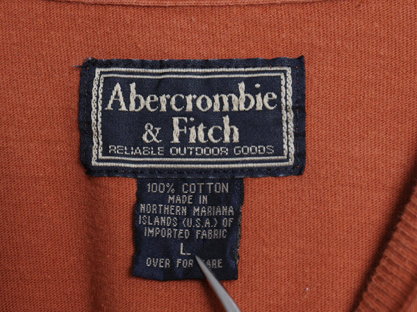 90s 00s Abercrombie&Fitch プリント 半袖 Tシャツ メンズ L オールド ヘビーウェイト コットン カットソー ゆったり Y2K サーフ シンプル
