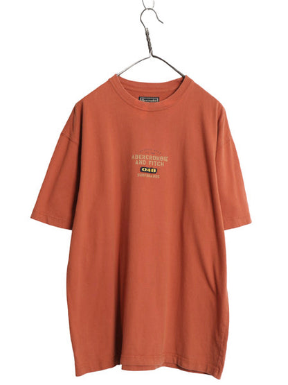 90s 00s Abercrombie&Fitch プリント 半袖 Tシャツ メンズ L オールド ヘビーウェイト コットン カットソー ゆったり Y2K サーフ シンプル
