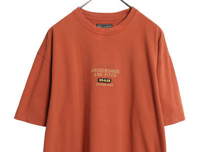 90s 00s Abercrombie&Fitch プリント 半袖 Tシャツ メンズ L オールド ヘビーウェイト コットン カットソー ゆったり Y2K サーフ シンプル
