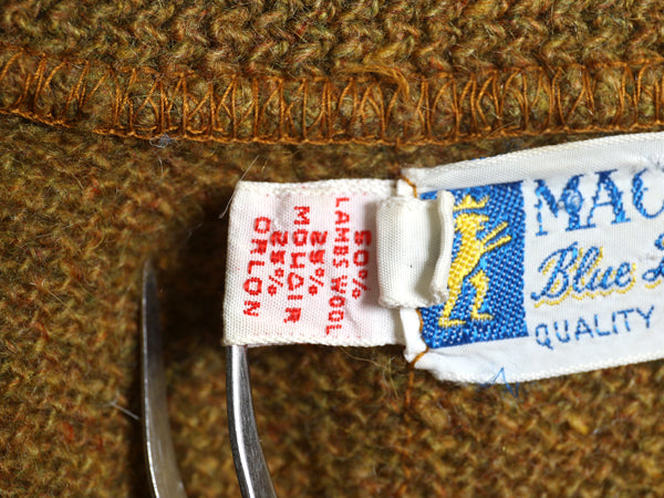 60s 70s ★ Vネック モヘア ニット セーター メンズ M / 古着 ヴィンテージ プルオーバー ラム ウール 毛足 毛長 シャギー 無地 ゴールド