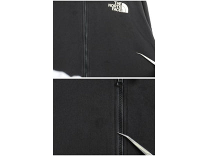 ノースフェイス フルジップ プリント スウェット フード パーカー メンズ XXL / アウトドア トレーナー 袖プリント 裏起毛 大きいサイズ 黒