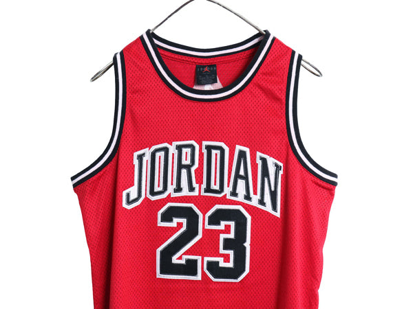 エア ジョーダン メッシュ タンクトップ キッズ XL メンズ S 程 古着 ナイキ ゲームシャツ ユニフォーム NBA バスケ ジャージ ワンポイント