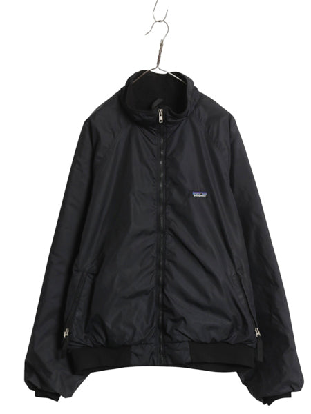 90s ★ パタゴニア シェルド キャプリーン ジャケット メンズ XL 99年製 オールド シンチラ ナイロン 裏フリース ブルゾン 大きいサイズ 黒