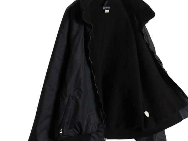 90s ★ パタゴニア シェルド キャプリーン ジャケット メンズ XL 99年製 オールド シンチラ ナイロン 裏フリース ブルゾン 大きいサイズ 黒