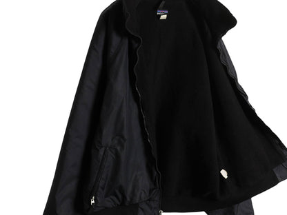 90s ★ パタゴニア シェルド キャプリーン ジャケット メンズ XL 99年製 オールド シンチラ ナイロン 裏フリース ブルゾン 大きいサイズ 黒