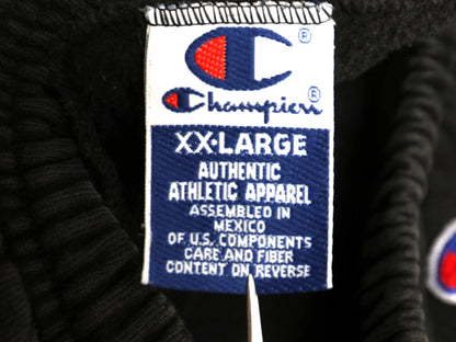 90s チャンピオン ポケット付き スウェット パンツ メンズ XXL / オールド 裏起毛 スクリプト ロゴ 目付き ヘビーウェイト 大きいサイズ 黒