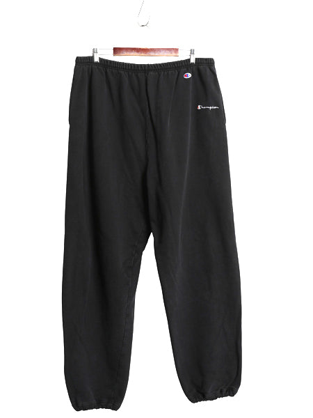 90s チャンピオン ポケット付き スウェット パンツ メンズ XXL / オールド 裏起毛 スクリプト ロゴ 目付き ヘビーウェイト 大きいサイズ 黒