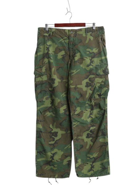 60s ★ 米軍実物 US ARMY ジャングルファティーグ カーゴ パンツ LARGE REGULAR ヴィンテージ 68年製 ERDL グリーンリーフ カモ ミリタリー