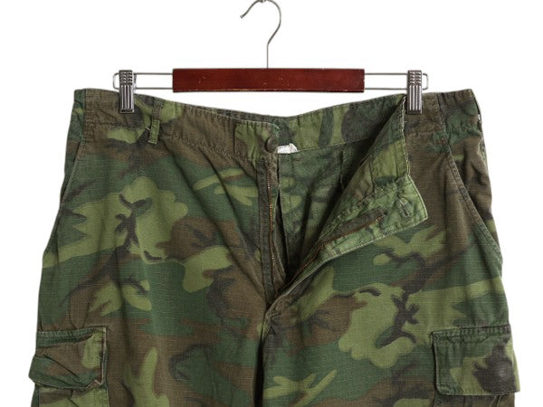 60s ★ 米軍実物 US ARMY ジャングルファティーグ カーゴ パンツ LARGE REGULAR ヴィンテージ 68年製 ERDL グリーンリーフ カモ ミリタリー