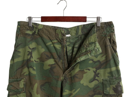 60s ★ 米軍実物 US ARMY ジャングルファティーグ カーゴ パンツ LARGE REGULAR ヴィンテージ 68年製 ERDL グリーンリーフ カモ ミリタリー