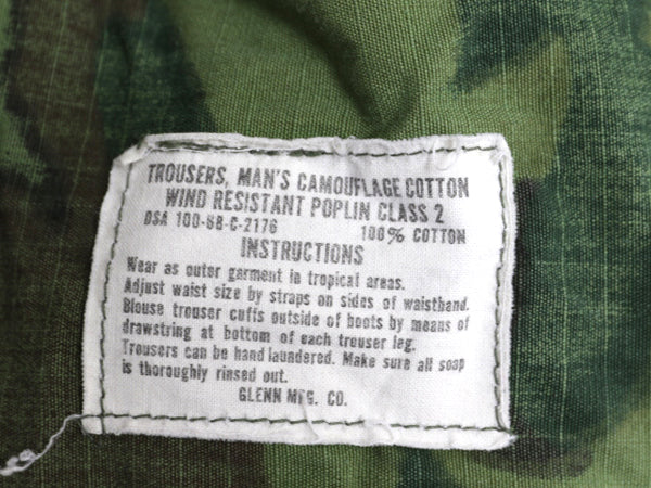 60s ★ 米軍実物 US ARMY ジャングルファティーグ カーゴ パンツ LARGE REGULAR ヴィンテージ 68年製 ERDL グリーンリーフ カモ ミリタリー