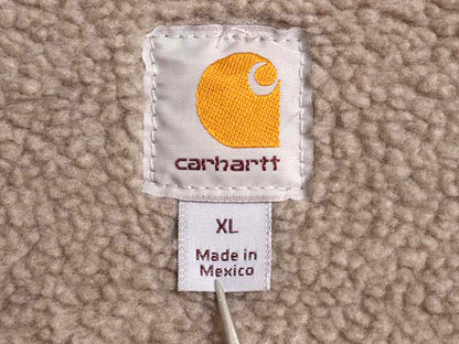 US企画 カーハート ダック ベスト メンズ XL / 裏 ボア パイル フリース 重ね着 前開き フルジップ ワーク 廃盤 ワンポイント 大きいサイズ