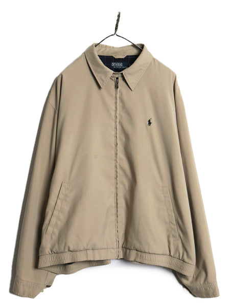 90s ポロ ラルフローレン スイングトップ ジャケット メンズ XL / オールド スムース 素材 ブルゾン フルジップ ジャンパー 大きいサイズ
