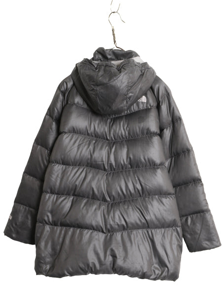 ノースフェイス ナイロン ダウン パーカー ジャケット ガールズ XL レディース M フルジップ 550フィル ブルゾン ジャンパー ハーフ コート