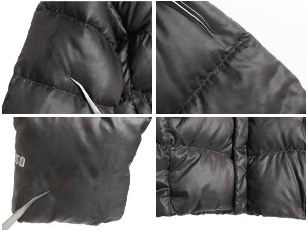 ノースフェイス ナイロン ダウン パーカー ジャケット ガールズ XL レディース M フルジップ 550フィル ブルゾン ジャンパー ハーフ コート