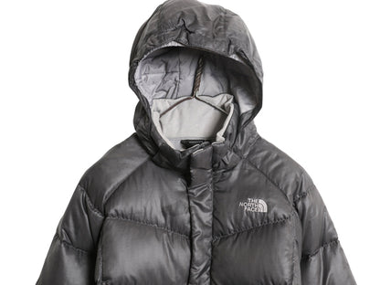 ノースフェイス ナイロン ダウン パーカー ジャケット ガールズ XL レディース M フルジップ 550フィル ブルゾン ジャンパー ハーフ コート