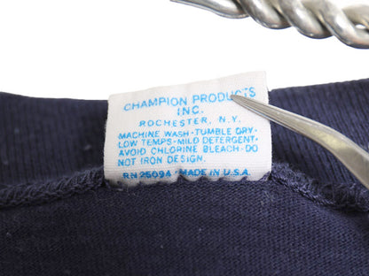 70s USA製 チャンピオン 2段 フロッキー プリント 半袖 Tシャツ メンズ XL 小さめ L ヴィンテージ バータグ シングルステッチ グラフィック