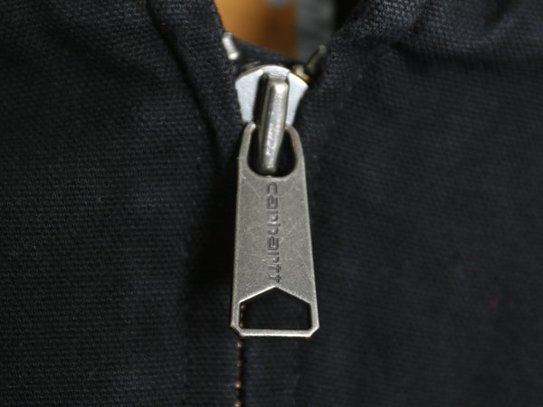 US企画 カーハート アクティブ ジャケット メンズ L / ワーク ダック パーカー 中綿 キルティング ライナー フルジップ ブルゾン ブラック