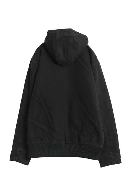 US企画 カーハート アクティブ ジャケット メンズ L / ワーク ダック パーカー 中綿 キルティング ライナー フルジップ ブルゾン ブラック