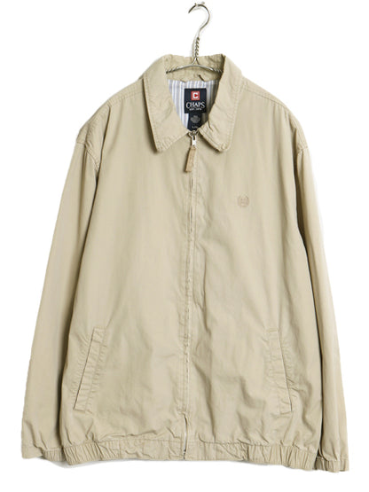 00s チャップス ラルフローレン コットン スイングトップ ジャケット メンズ L オールド ポロ ブルゾン フルジップ ワンポイント シンプル