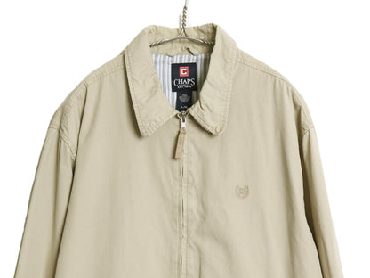 00s チャップス ラルフローレン コットン スイングトップ ジャケット メンズ L オールド ポロ ブルゾン フルジップ ワンポイント シンプル