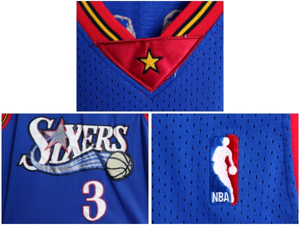 セブンティ シクサーズ メッシュ タンクトップ メンズ S 古着 NBA オフィシャル アディダス アイバーソン ユニフォーム バスケ ジャージ 星