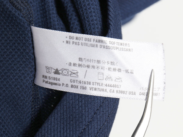 パタゴニア キャプリーン 3 長袖 Tシャツ メンズ L 07年製 アウトドア ハーフジップ ロンT ハイネック ストレッチ インナー カットソー 紺