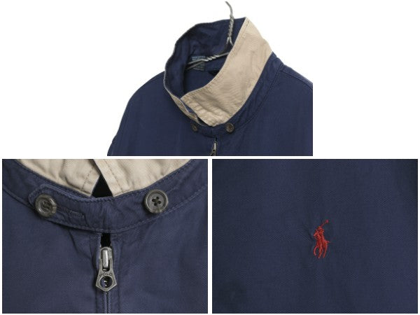 90s ポロ ラルフローレン スイングトップ ジャケット メンズ XXL / 古着 オールド コットン ブルゾン フルジップ ジャンパー 大きいサイズ