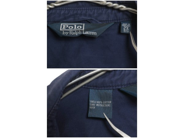 90s ポロ ラルフローレン スイングトップ ジャケット メンズ XXL / 古着 オールド コットン ブルゾン フルジップ ジャンパー 大きいサイズ