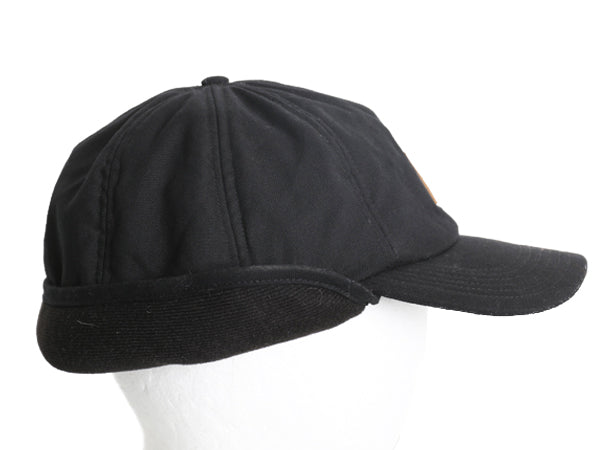 US企画 カーハート ワークフレックス イヤー ラップ キャップ メンズ L / XL 帽子 ワーク コットン キャンバス 耳当て付き 大きいサイズ 黒