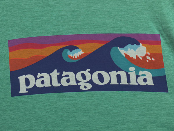 パタゴニア キャプリーン 両面 プリント 長袖 Tシャツ メンズ XL / 古着 20年製 アウトドア ストレッチ カットソー 波タグ 大きいサイズ 緑