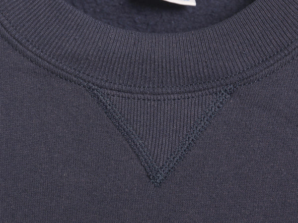 80s USA製 ラッセル カレッジ プリント スウェット メンズ レディース M / ヴィンテージ トレーナー 裏起毛 前V クルーネック シンプル 紺