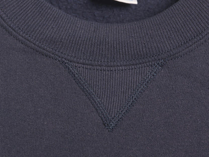 80s USA製 ラッセル カレッジ プリント スウェット メンズ レディース M / ヴィンテージ トレーナー 裏起毛 前V クルーネック シンプル 紺