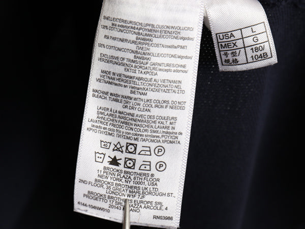 ブルックスブラザーズ 鹿の子 半袖 ポロシャツ メンズ L / 半袖シャツ ワンポイント カットソー トップス コットン シンプル ゆったり 紺 