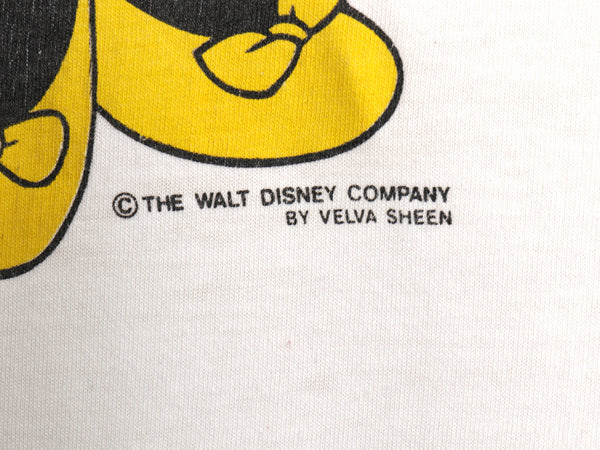 80s USA製 ミニー イラスト プリント Tシャツ メンズ レディース XL 程 ヴィンテージ キャラクター ディズニー ミッキー 大きいサイズ 白