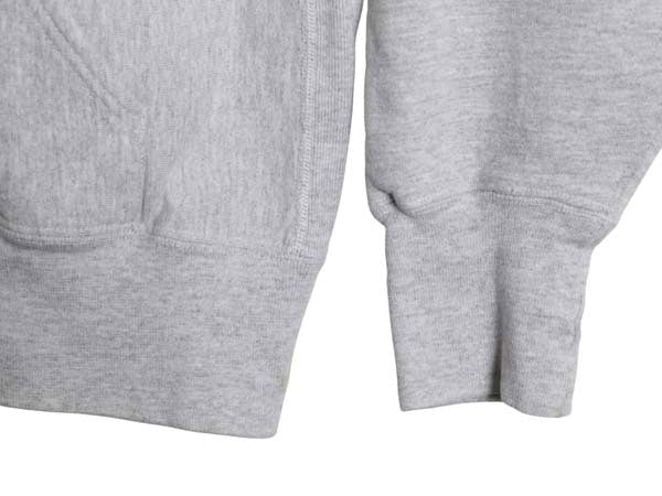 90s USA製 2段 カレッジ プリント スウェット フード パーカー メンズ  XL / オールド リバース タイプ トレーナー プルオーバー 裏起毛 灰