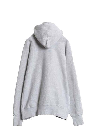 90s USA製 2段 カレッジ プリント スウェット フード パーカー メンズ  XL / オールド リバース タイプ トレーナー プルオーバー 裏起毛 灰