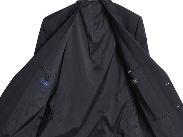 デッドストック ローレン ラルフローレン テーラード ジャケット メンズ L 程 ポロ ブレザー ウール 紺ブレ きれいめ シンプル 金ボタン 紺