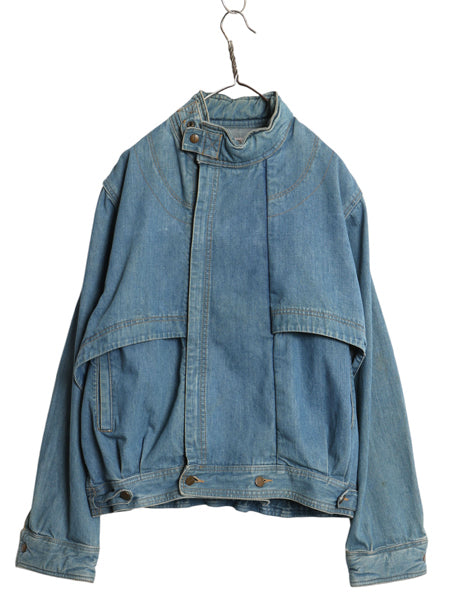 90s ★ マリテフランソワジルボー デニム ジャケット メンズ M 程/ 古着 オールド ギミック ジージャン ブルゾン ハイネック デザイナーズ