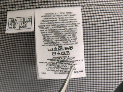ブルックスブラザーズ チェック 長袖 ボタンダウン シャツ メンズ M 程 スーピマ コットン REGULAR FIT ワイシャツ ノーアイロン ポケット
