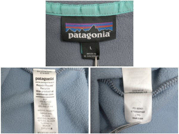 US企画 パタゴニア マイクロD スナップT レディース L / 22年製 アウトドア フリース プルオーバー ジャケット ブルゾン ハイネック ロンT