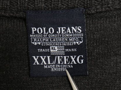 ポロジーンズ ラルフローレン 中綿 キルティング ベスト メンズ XXL フルジップ ハイネック コットン ストレッチ 無地 重ね着 大きいサイズ