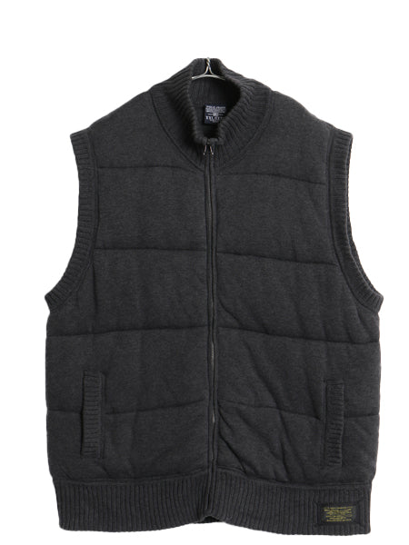 ポロジーンズ ラルフローレン 中綿 キルティング ベスト メンズ XXL フルジップ ハイネック コットン ストレッチ 無地 重ね着 大きいサイズ