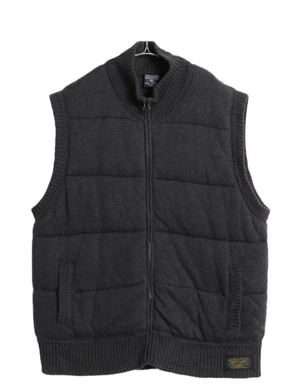 ポロジーンズ ラルフローレン 中綿 キルティング ベスト メンズ XXL フルジップ ハイネック コットン ストレッチ 無地 重ね着 大きいサイズ